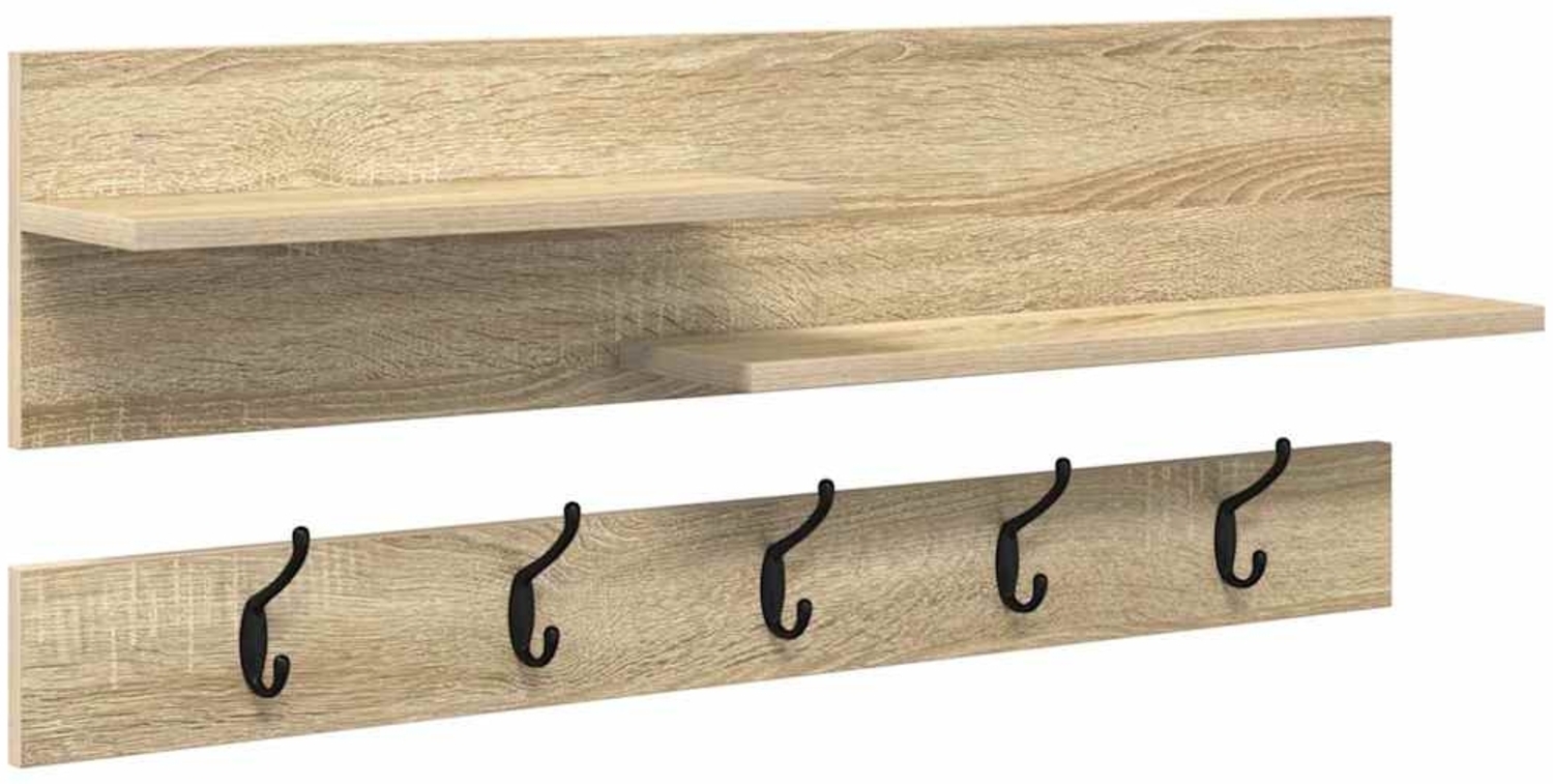 vidaXL Wandmontierter Kleiderständer Sonoma-Eiche 90 x 15 x 36 cm 874421 Bild 1