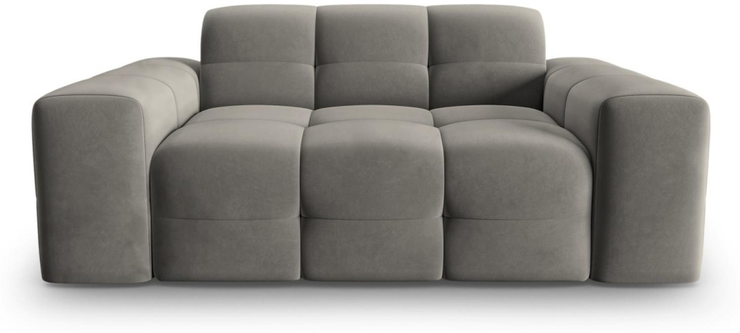 Micadoni 2-Sitzer Samtstoff Sofa Kendal | Bezug Dark Grey | Beinfarbe Black Beech Wood Bild 1