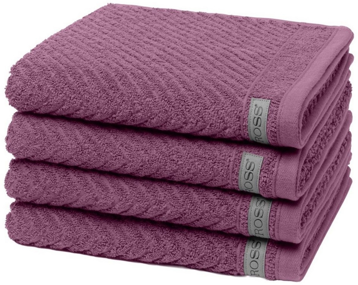 Ross Smart 4 tlg. Frottier-Set - 4 X Handtuch (50 X 100cm) - 520 g/m2 - Beere Bild 1