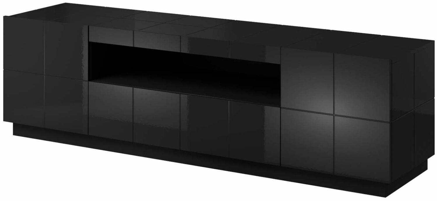 Stylefy Rema Lowboard Schwarz Hochglanz Bild 1