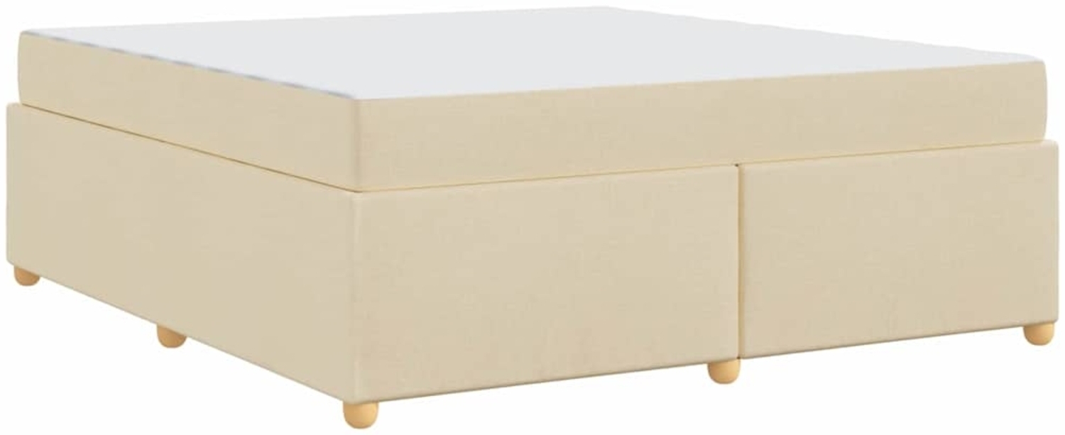 vidaXL Bettrahmen mit Matratze Creme 180 x 200 cm Stoff 3399375 Bild 1