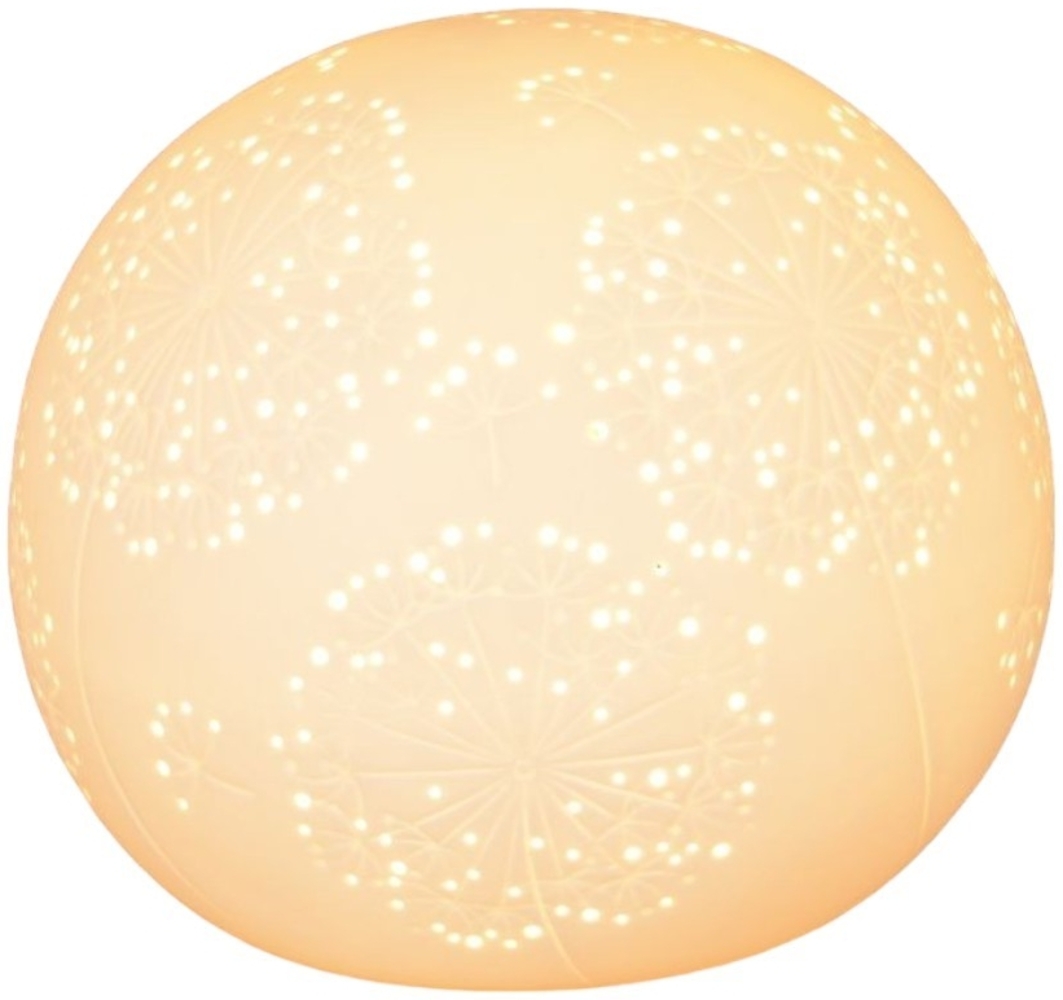 TrendLine Keramikkugel 6 LED 25,5 x 25,5 x 24cm Timerfunktion Leuchtkugel Bild 1