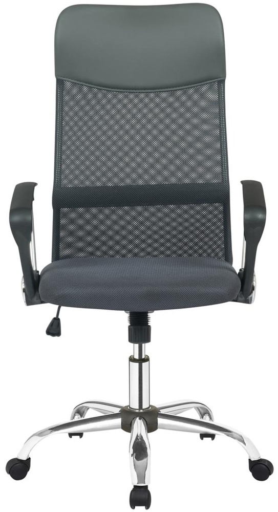 Bürostuhl 62 x 60 x 111 cm Grau Stoff mit Mesh-Stoff und Rollgestell Bild 1