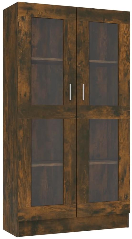 vidaXL Vitrinenschrank Räuchereiche 82,5x30,5x150 cm Holzwerkstoff 815117 Bild 1