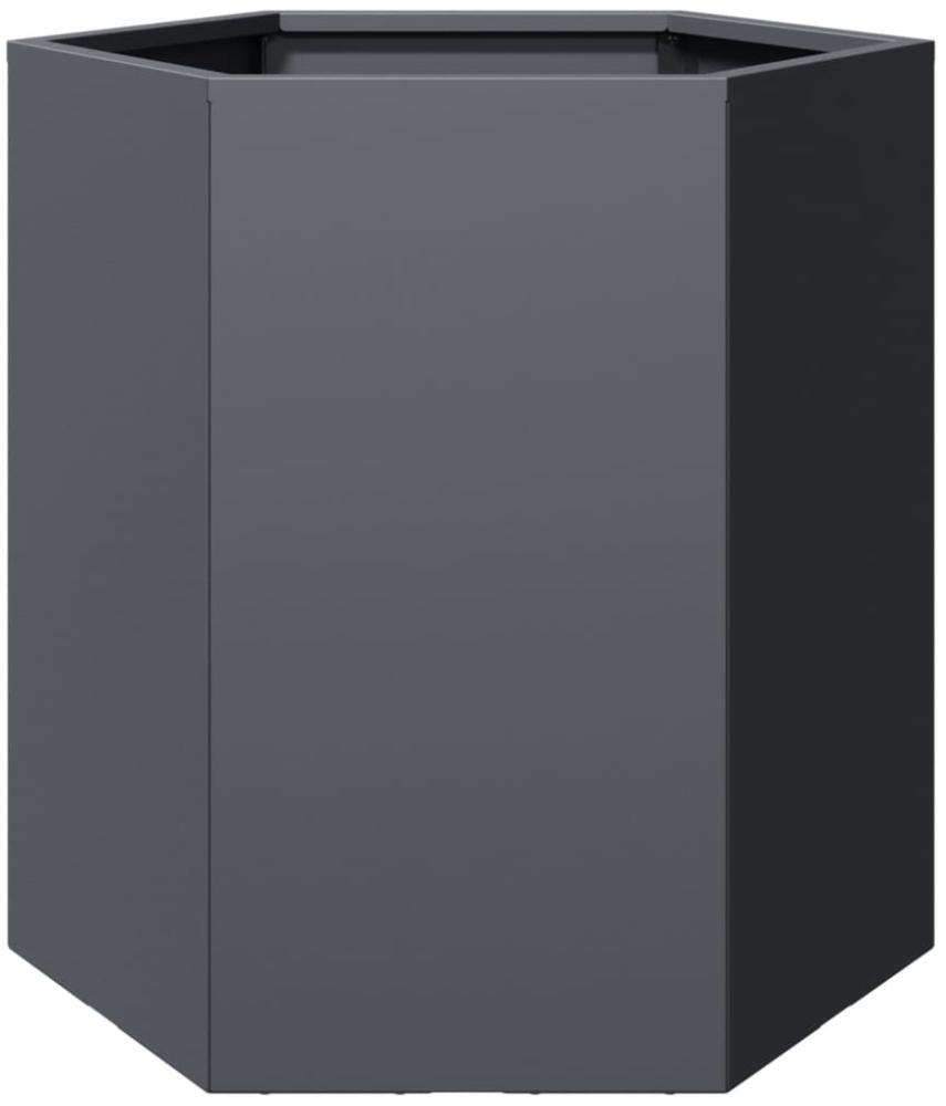 vidaXL Pflanzkübel Anthrazit Sechseckig 46x40x45 Stahl 851112 Bild 1