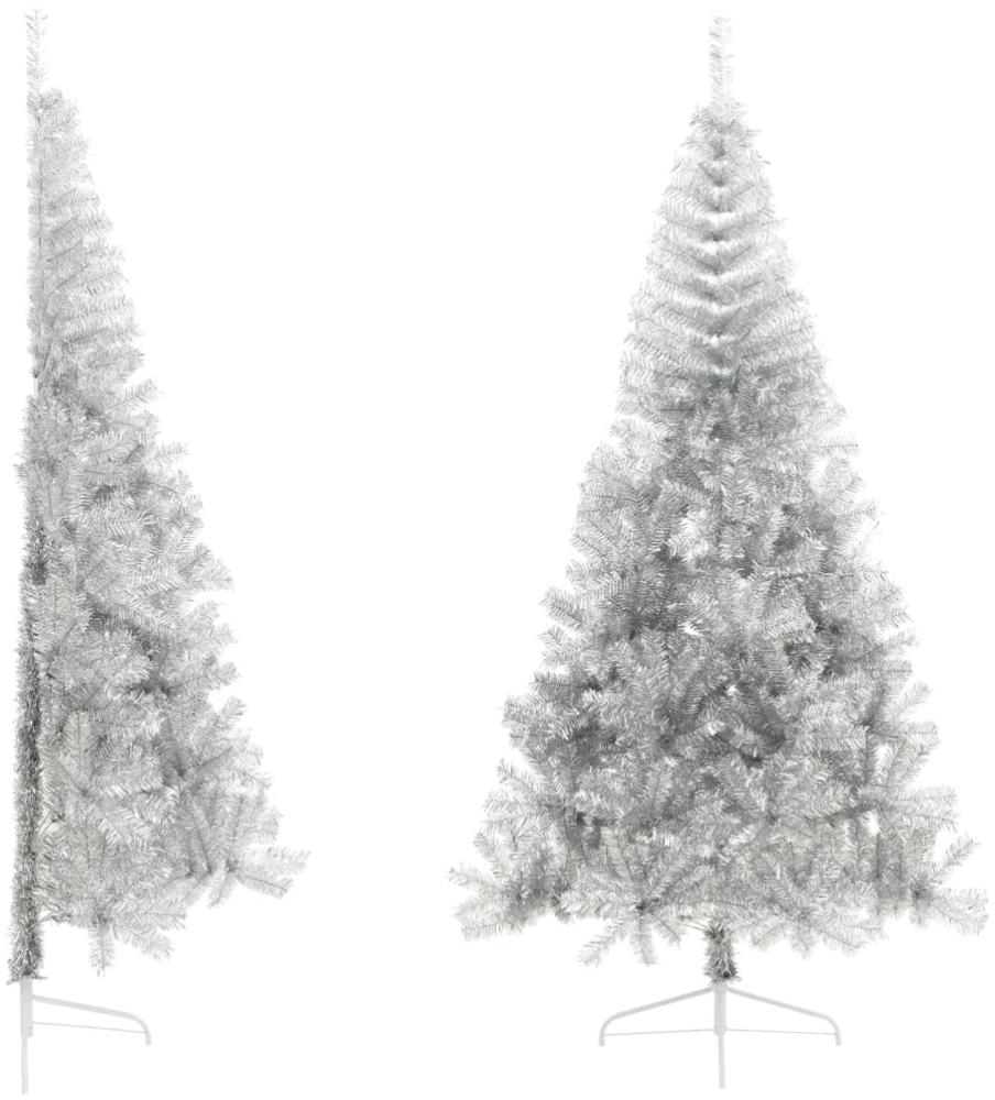 vidaXL Künstlicher Weihnachtsbaum mit Ständer Silber 240 cm PET 344699 Bild 1