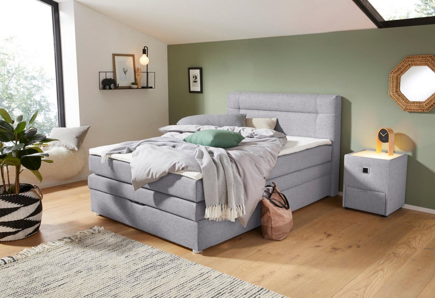 Jockenhöfer Gruppe Boxspringbett Carmen, mit Bettkasten und Topper, erhältlich in 120 & 140cm Breite Bild 1