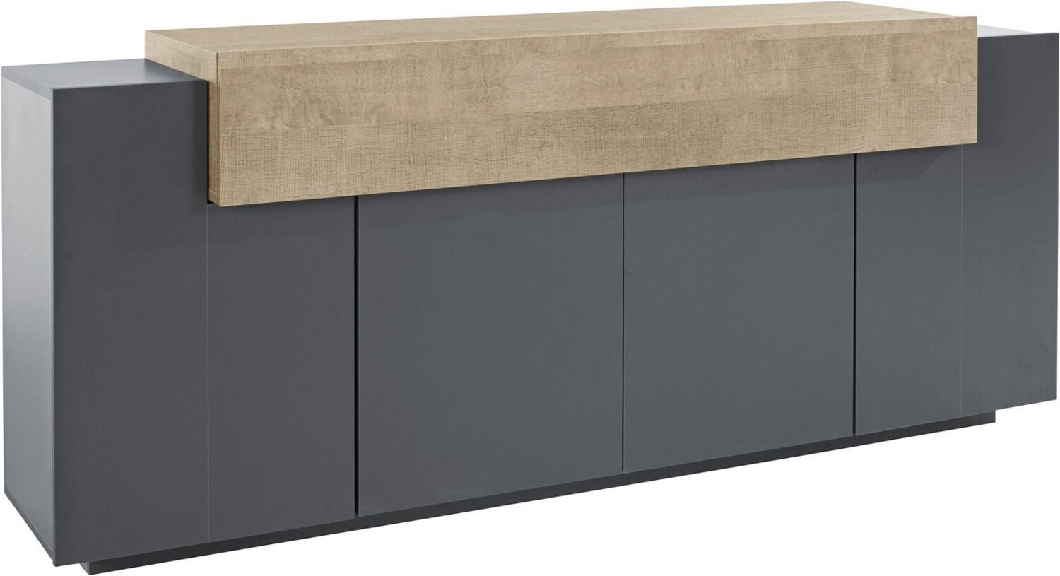 INOSIGN Sideboard Coro, Kommode, Schrank, Kredenz, grifflos mit Einlegeböden, 1 klappe,4 Türen, Doppeltiefe, B/T/H 200 x 45 x 85,6 cm Bild 1