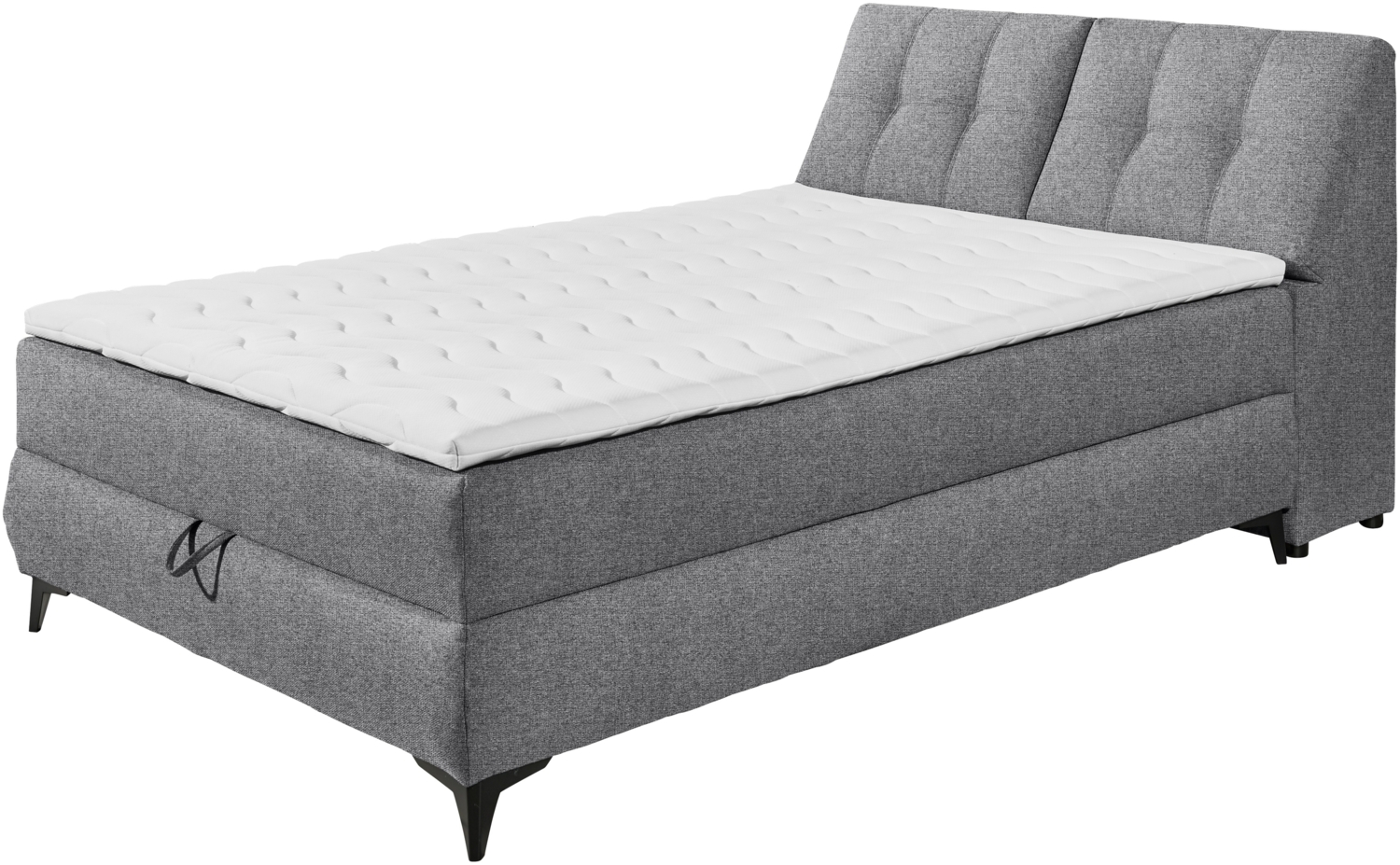 Boxbett >ATLANTIS 6< 140x200 cm Liegefläche, Bezug dark grey - 145x102x240cm (BxHxT) Bild 1