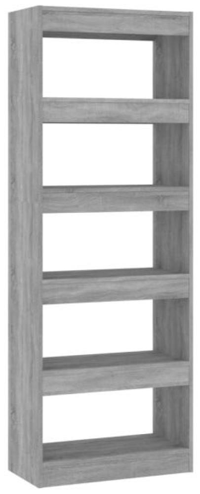 vidaXL Bücherregal/Raumteiler Grau Sonoma 60x30x166 cm Holzwerkstoff 813609 Bild 1