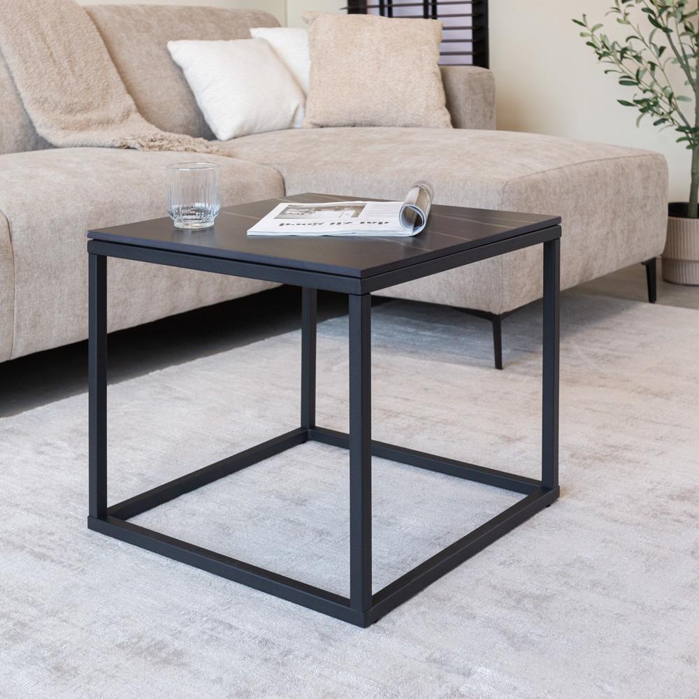 Fien Beistelltisch Marmor Schwarz Industrial Bild 1