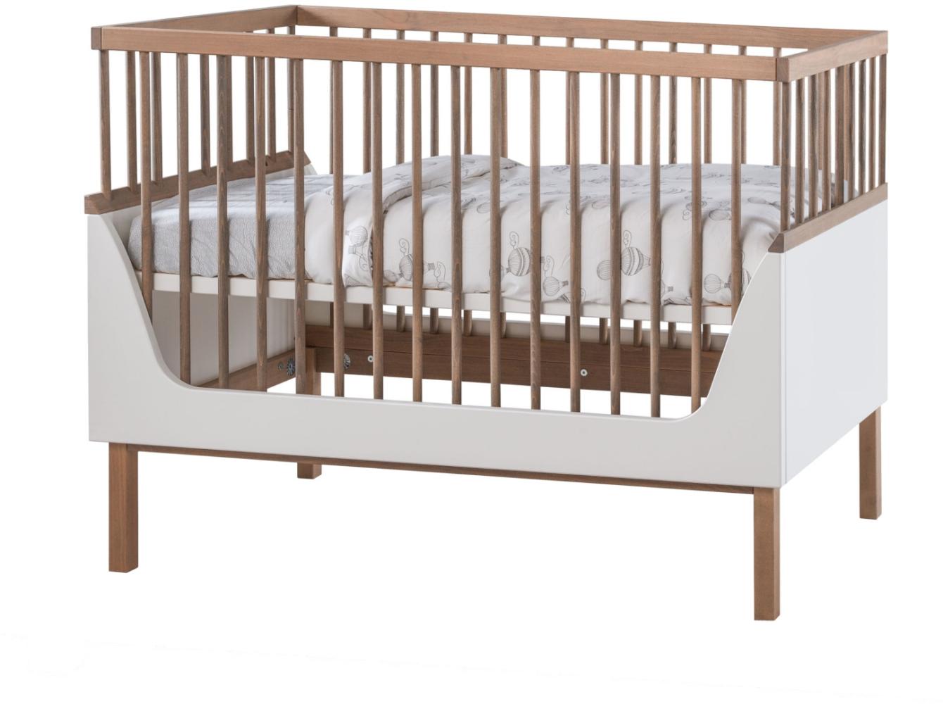 Kidsmill Sepp Babybett Weiß / Buche 60 x 120 cm Bild 1