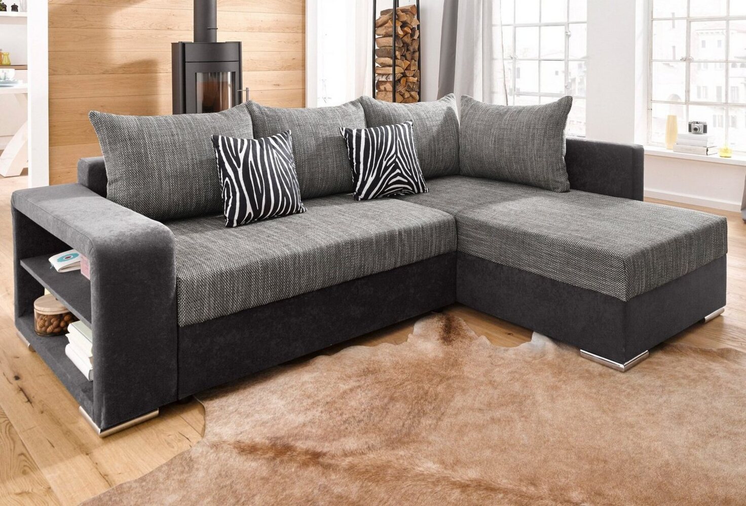 COLLECTION AB Ecksofa John L-Form, mit Bettfunktion, wahlweise mit Federkern Bild 1