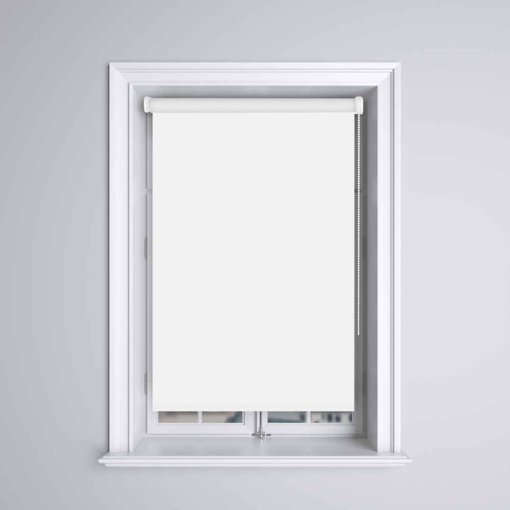 Thermorollo ( 80x150cm / Weiß ) Verdunkelungsrollo ohne Bohren - Klemmfix - Sichtschutz Hitzeschutz, Tür / Fenster - Wandmontage Deckenmontage Bild 1