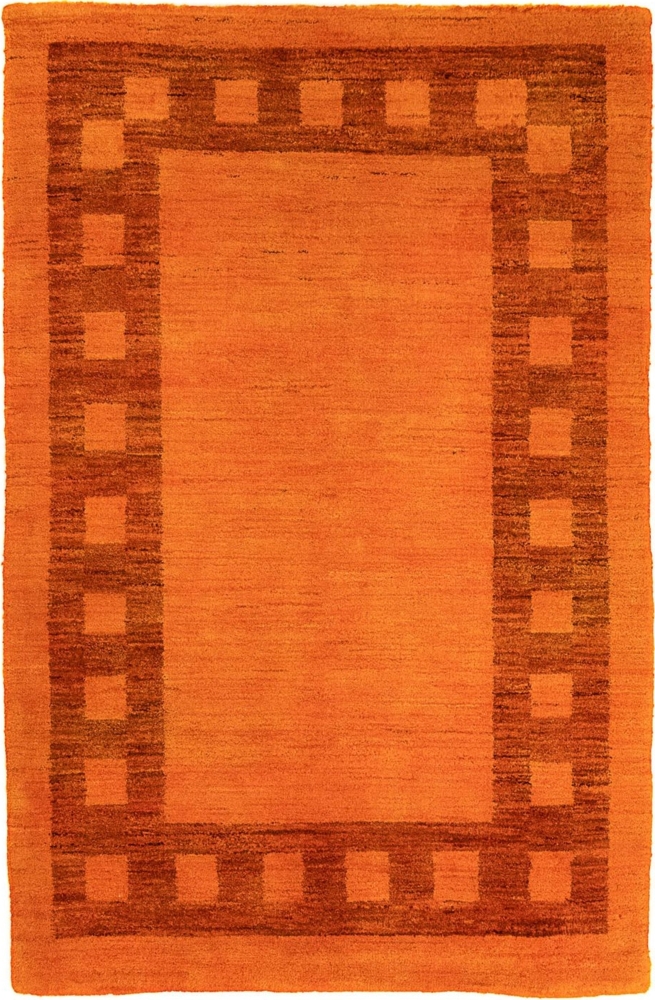 Morgenland Wollteppich - 123 x 79 cm - Orange Bild 1