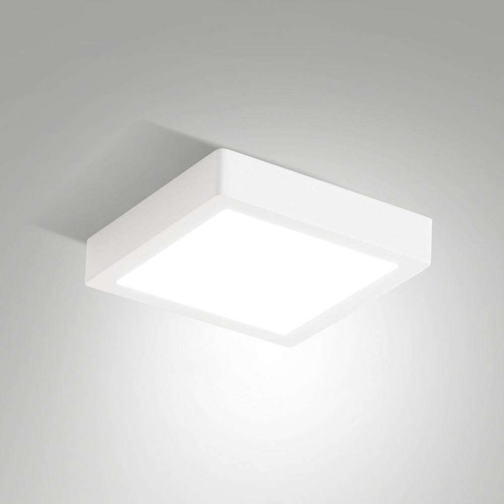 Fabas Luce 6577-65-254 LED Deckenleuchte Gian quadratisch 18x18cm weiß 3000K IP54 Bild 1