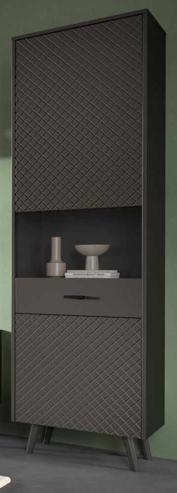 Vitrine Madea in grau matt 58 x 195 cm Bild 1