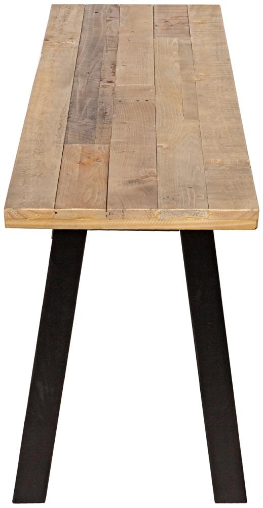 OLD PINE Bank 130x48 Recycelte Pinie Natur Schwarz Bild 1