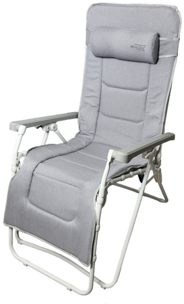 Westfield® 'Basic' Relaxliege, anthrazit gepolstert, bis 120 kg belastbar, weiß/hellgrau, 110 x 70 x 72 cm Bild 1