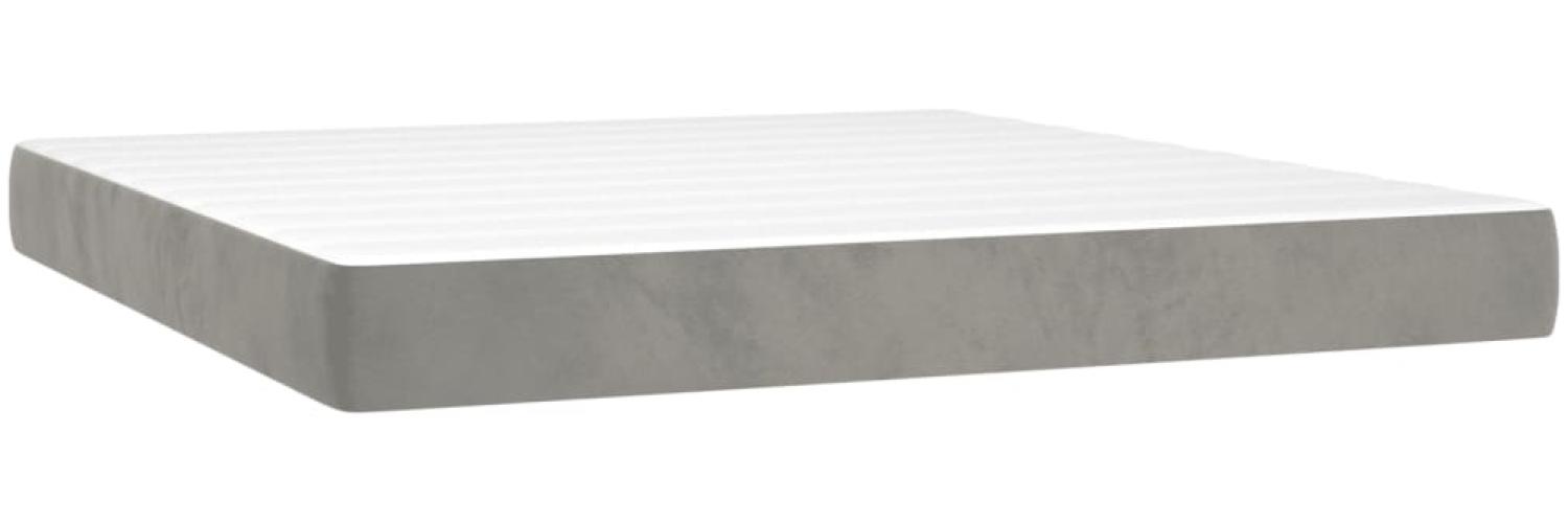 vidaXL Taschenfederkernmatratze Hellgrau 160x210x20 cm Samt 4016588 Bild 1