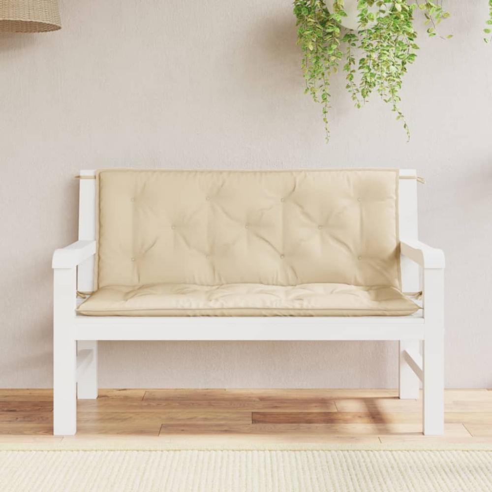 vidaXL Gartenbank-Auflagen 2 Stk. Beige 120x50x7 cm Oxford-Gewebe 361681 Bild 1