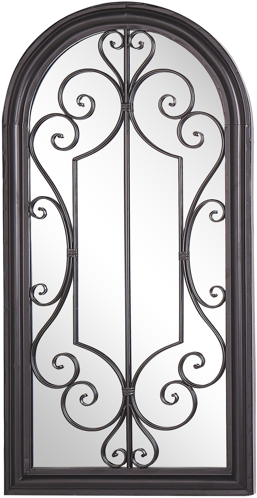 Wandspiegel CAMPEL 49 cm 97 cm Metall Schwarz Bild 1