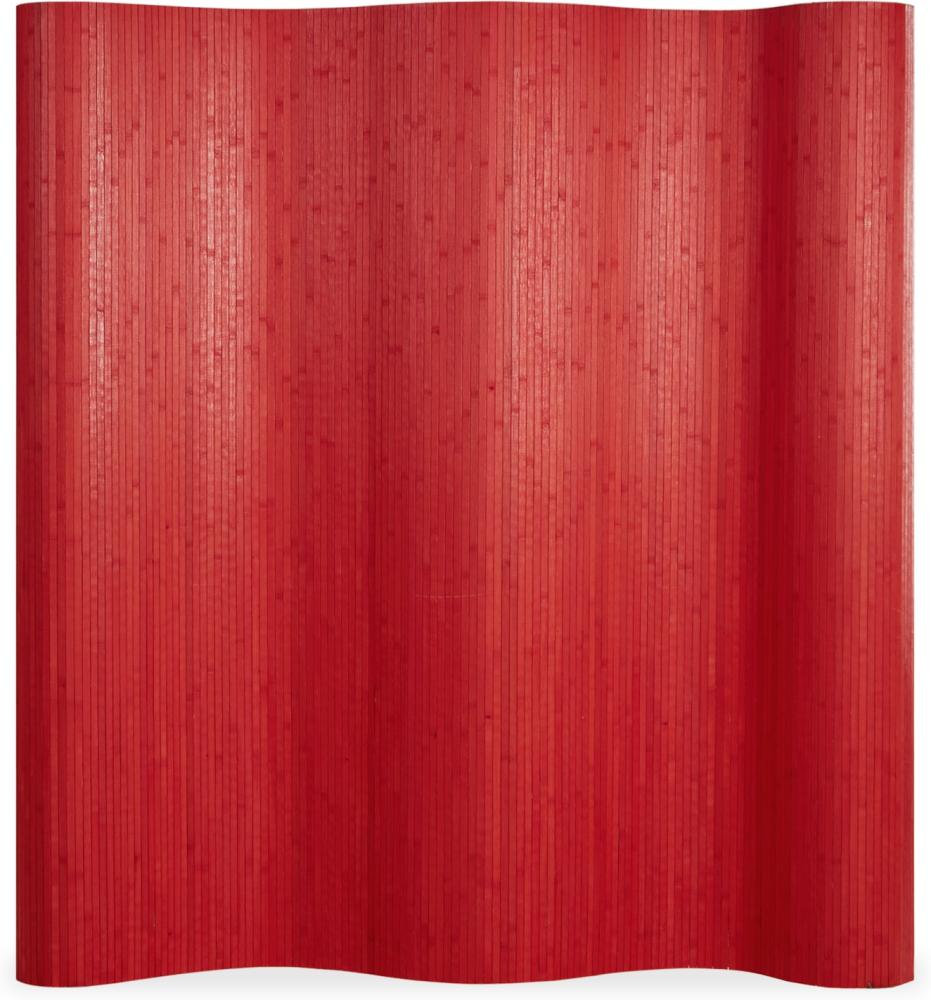 Homestyle4u Paravent Raumteiler, Bambus, rot, 250 x 0,3 x 200 cm (BxTxH) Bild 1