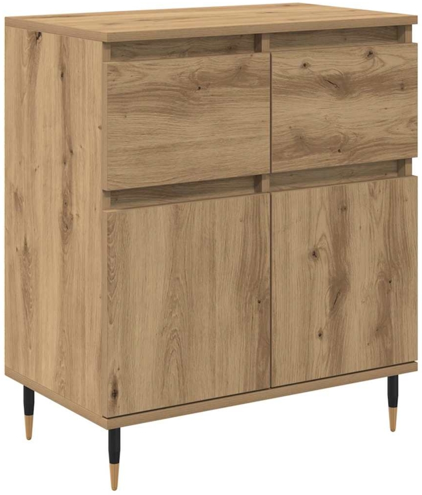 vidaXL Sideboard Artisan-Eiche 60 x 35 x 70 cm Verbundholz und Eisen 881724 Bild 1