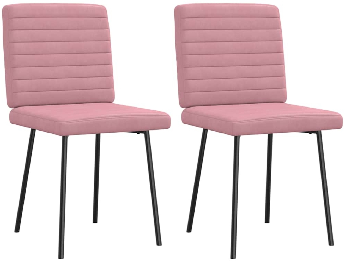 vidaXL Esszimmerstühle 2 Stk. Rosa Samt 4101160 Bild 1