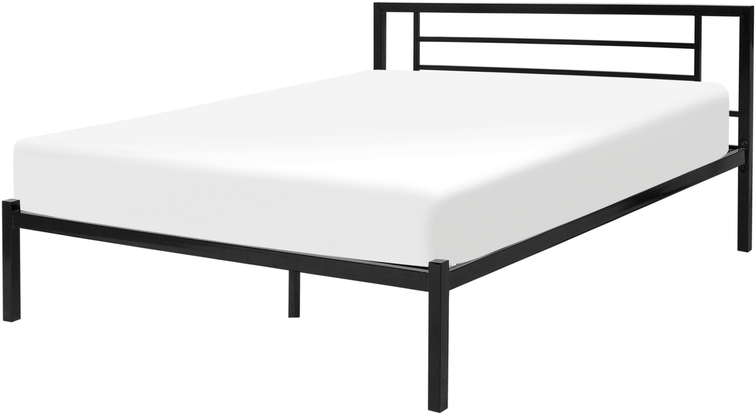 Metallbett schwarz Lattenrost 140 x 200 cm CUSSET Bild 1