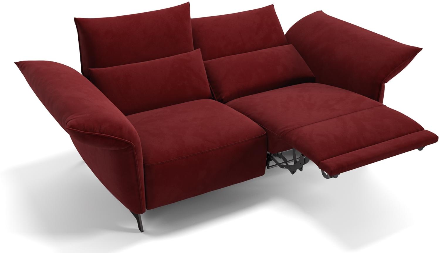 Sofanella Zweisitzer CUNEO Stoffsofa Funktionscouch Stoffcouch in Rot Bild 1