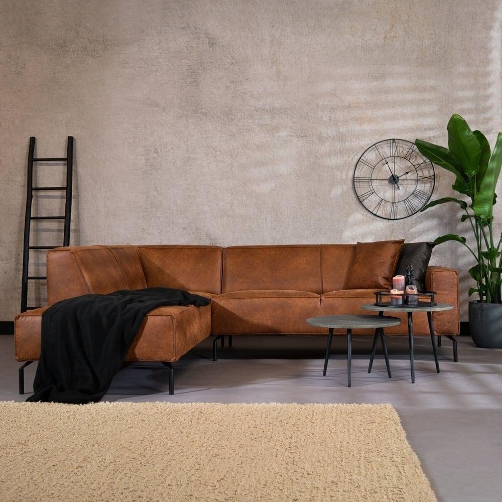 Bronx71 Ecksofa Kansas Leder cognac links Bild 1