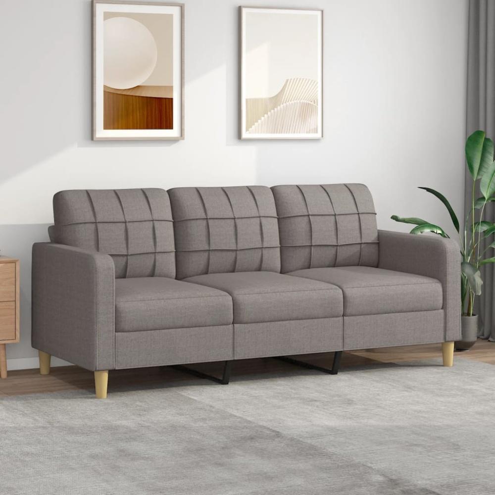 vidaXL 3-Sitzer-Sofa Taupe 180 cm Stoff 359106 Bild 1