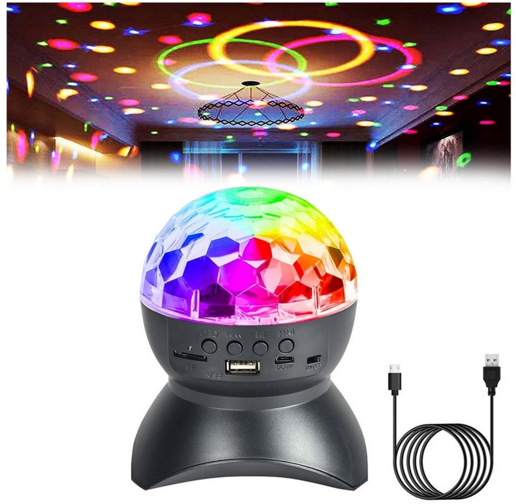 MUPOO LED Discolicht LED Discokugel DJ Licht,Bluetooth RGB Discolicht Partylicht USB, Wiederaufladbar, Mini Discokugel Nachtlicht für Kinder Parties, KTV Bild 1