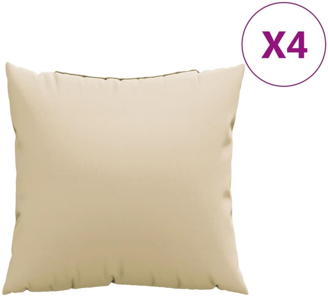 vidaXL Sofakissen 4 Stk. Beige 50x50 cm Stoff 360384 Bild 1