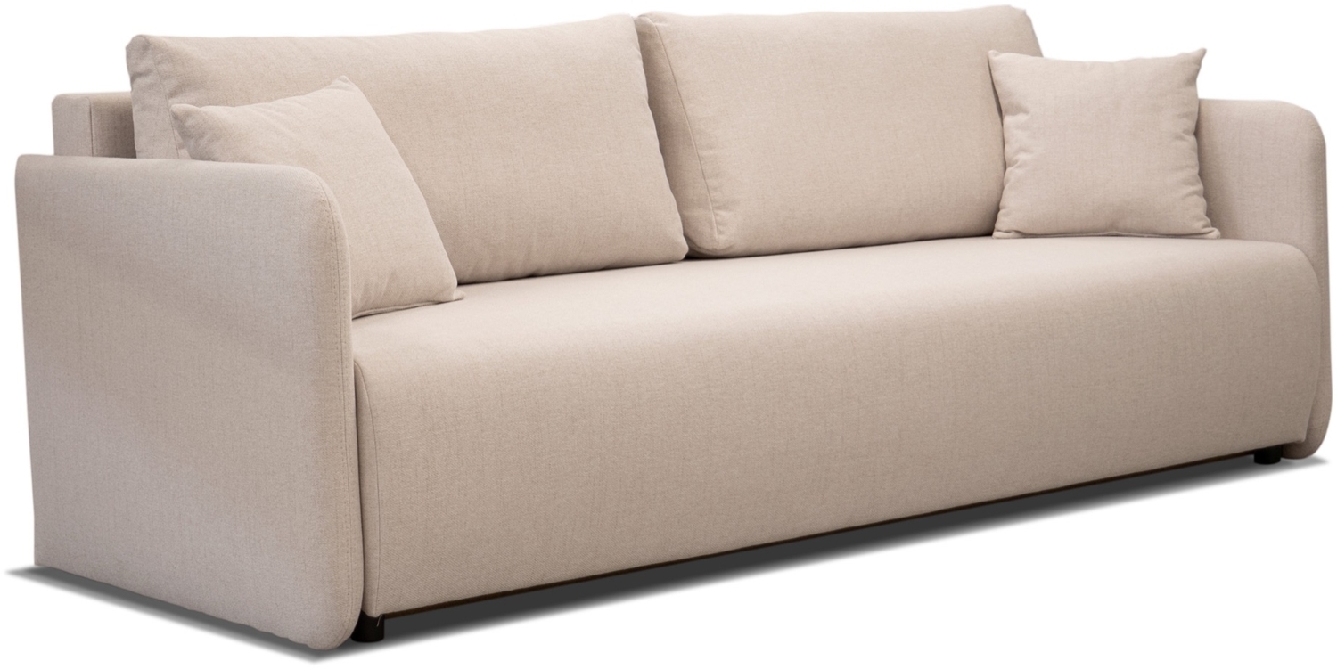 Selsey 'Anvio' Sofa mit Schlaffunktion und Stauraum, hellbeige, ca. 88 x 220 x 100 cm Bild 1