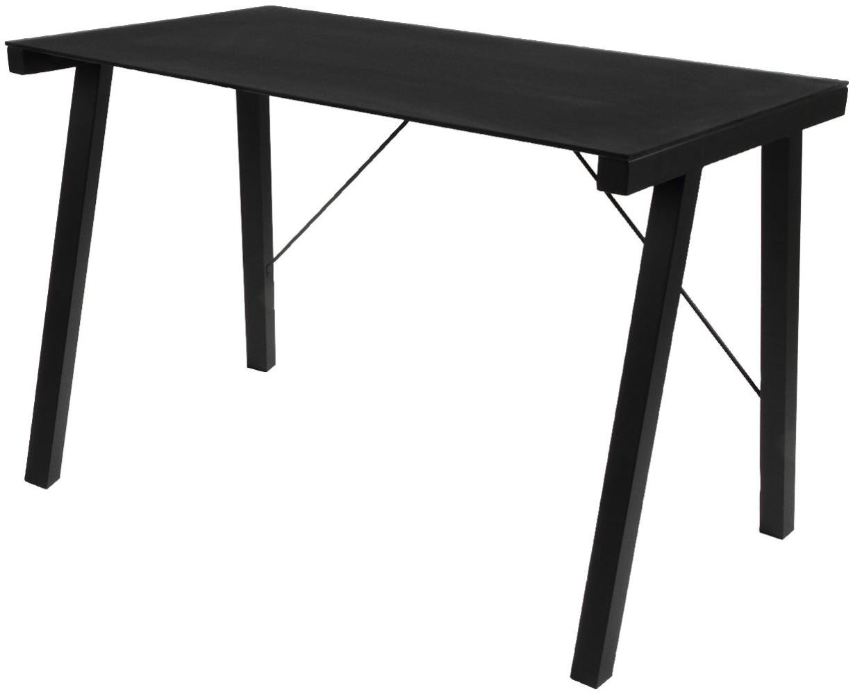 'Tyson' Schreibtisch Tyson, Glas schwarz, 77,5 x 65 x 125 cm Bild 1
