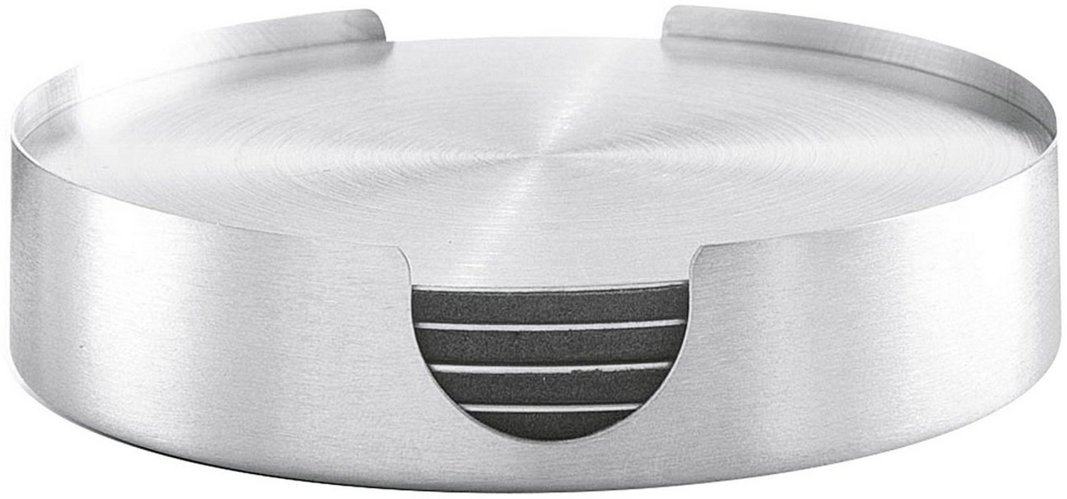 Zeller Present Glasuntersetzer-Set, 7-tlg, Edelstahl Bild 1