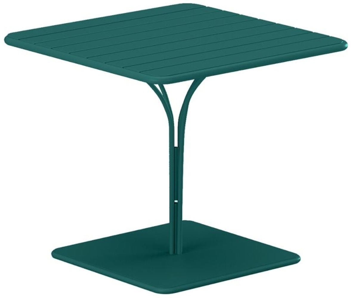 Vente-unique - Gartentisch - L. 80 cm - Metall - Blau - MIRMANDE von MYLIA Bild 1