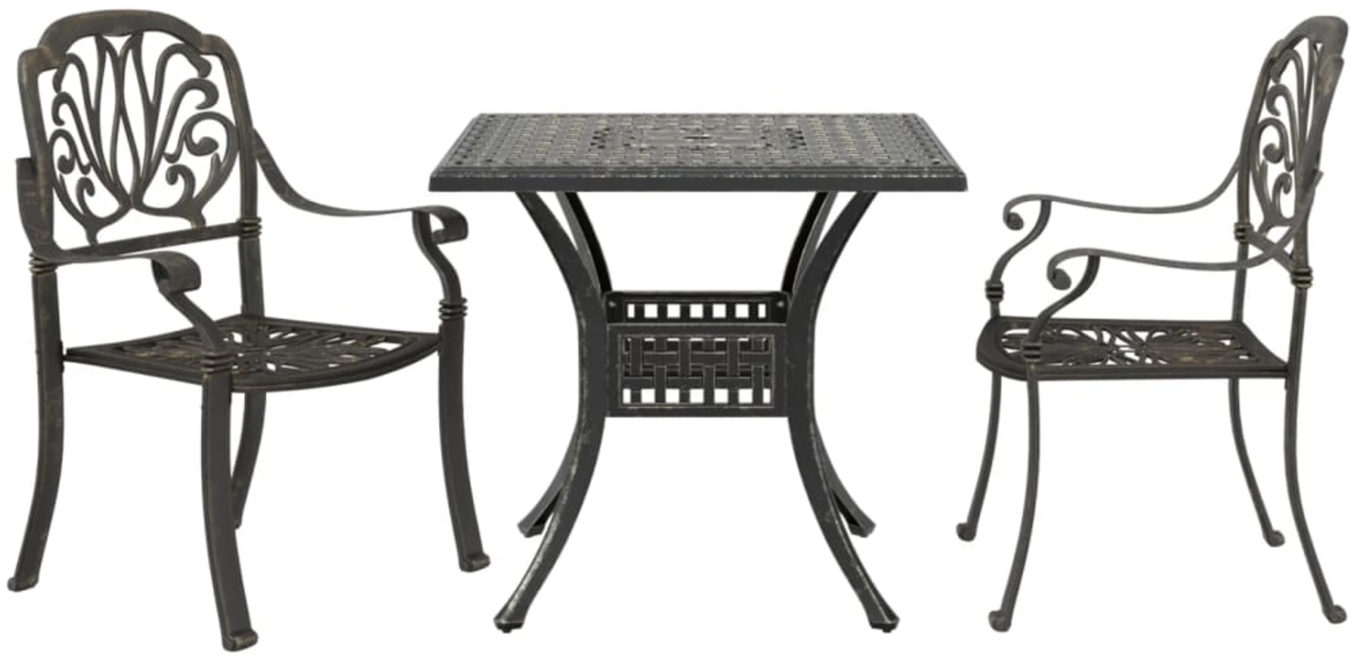 vidaXL 3-tlg. Bistro-Set Bronzen Aluminiumguss 3216337 Bild 1