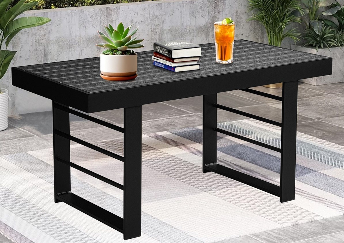MeXo Gartenlounge-Set Gartenmöbel Set Aluminium Loungeset für Terrasse Balkon, (Esstisch, 1-tlg, 1×Tisch), wetterfest Gartentisch Balkontisch Loungetisch Kaffeetisch Bild 1