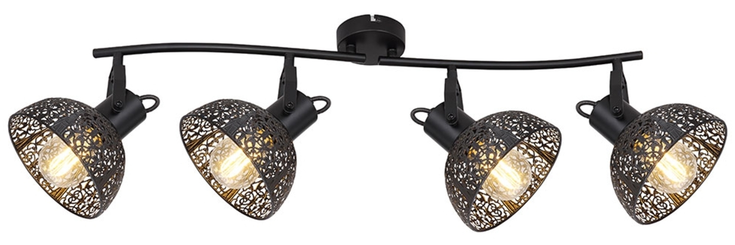 Deckenstrahler, schwarz, Spots verstellbar, L 87 cm PANTALLA Bild 1