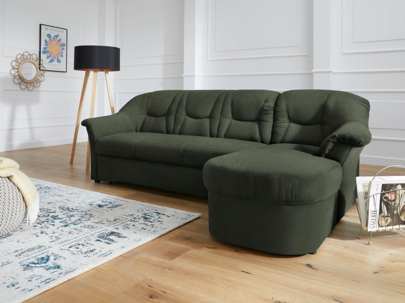 DOMO collection Ecksofa Sarafina zeitlos und komfortabel, optional mit Federkern, L-Form, wahlweise mit Bettfunktion Bild 1