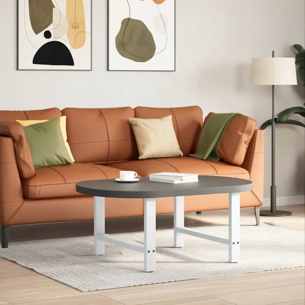 vidaXL Couchtischbeine Weiß 2 Stk. 70x(42-43) cm Stahl 4013289 Bild 1