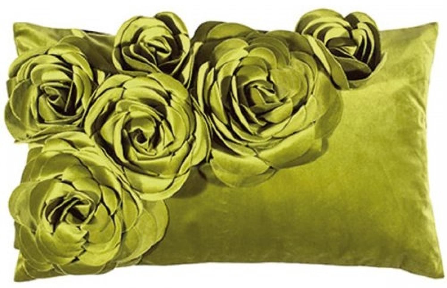 PAD Kissenhülle Samt Floral Light Green (30x50cm) 10154-G25-3050 Bild 1