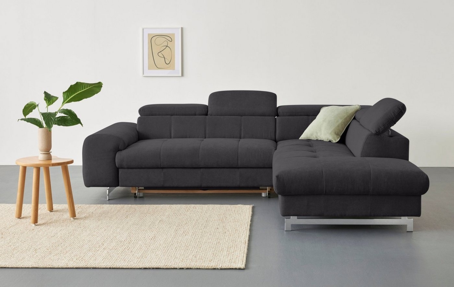 COTTA Ecksofa Chef L-Form, mit Kopfteilverstellung Bild 1