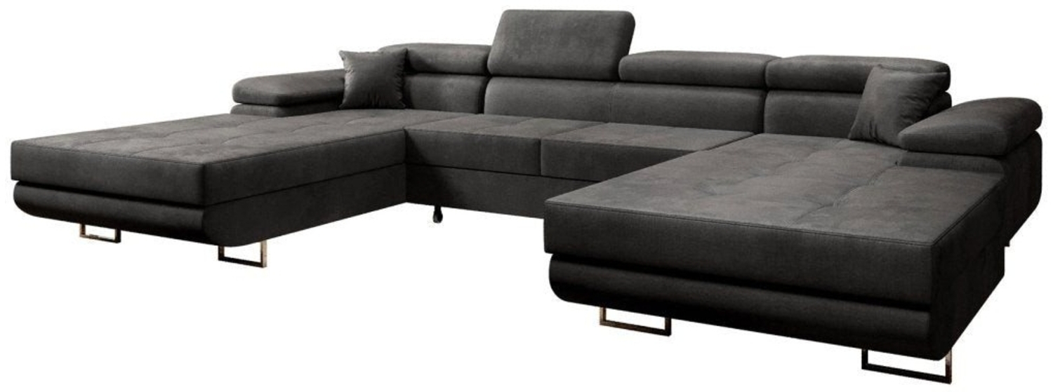 Luxusbetten24 Schlafsofa Designer Sofa Calvera U, mit Schlaf- und Klappfunktion Bild 1