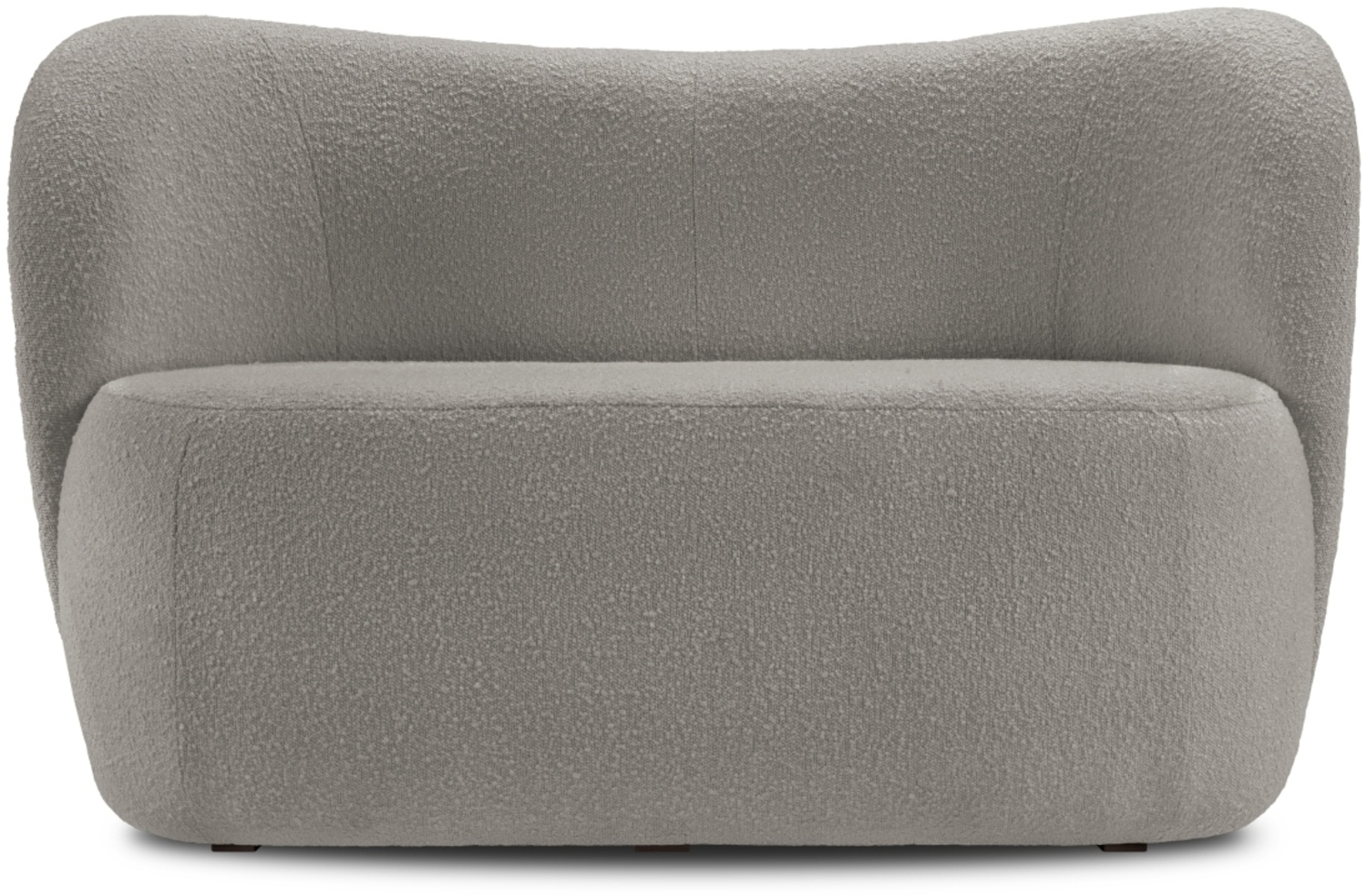 Micadoni Sofa Saamit 2-Sitzer Boucle Grau Bild 1
