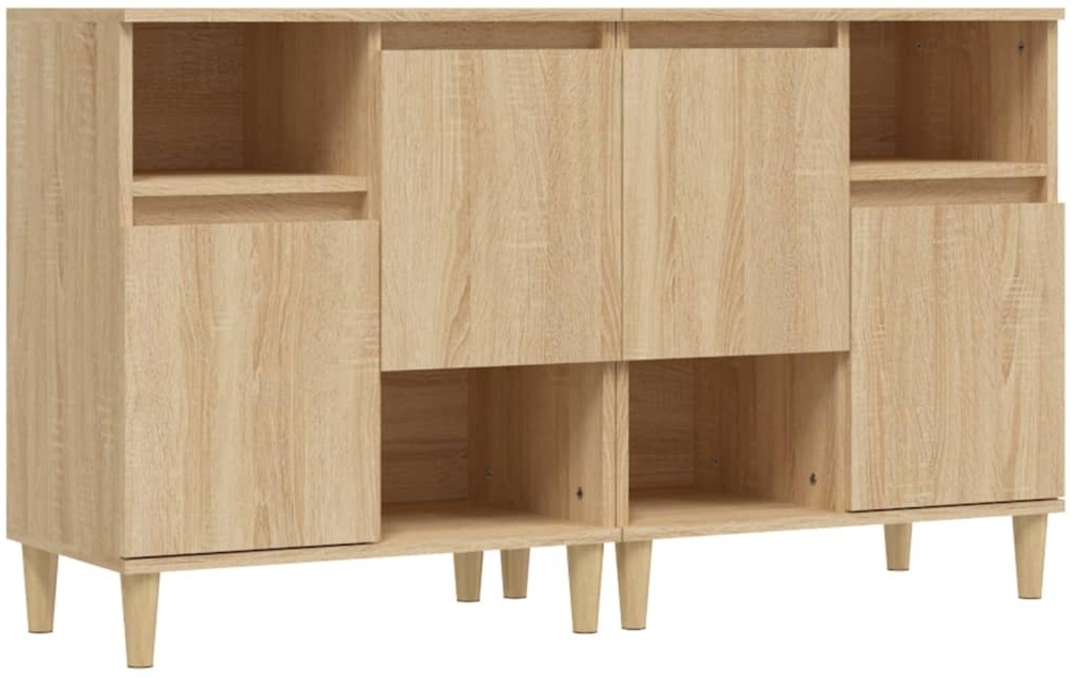 vidaXL Sideboards 2 Stk. Sonoma-Eiche 60x35x70 cm Holzwerkstoff 3185722 Bild 1