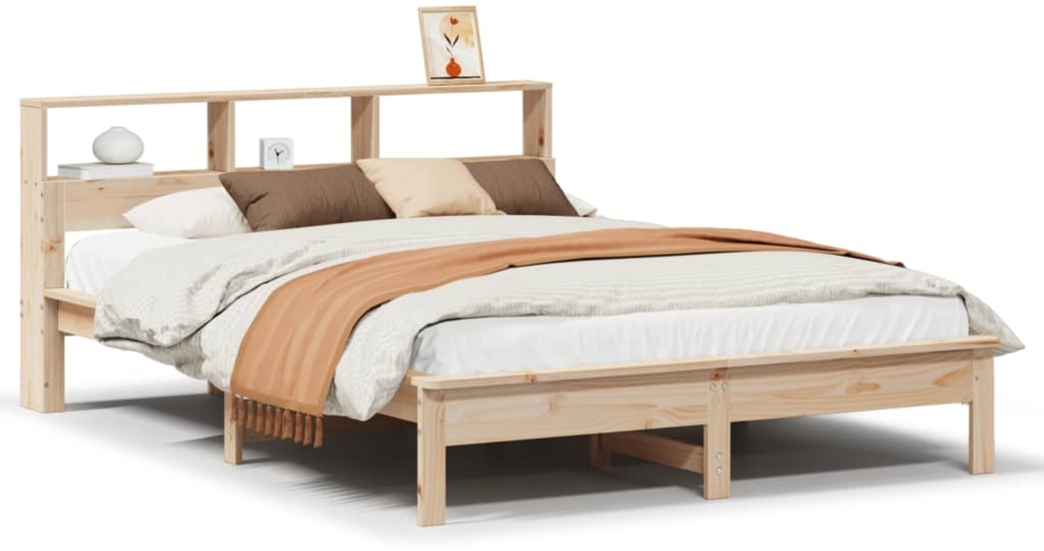 vidaXL Massivholzbett ohne Matratze 140x200 cm Kiefernholz 3309737 Bild 1